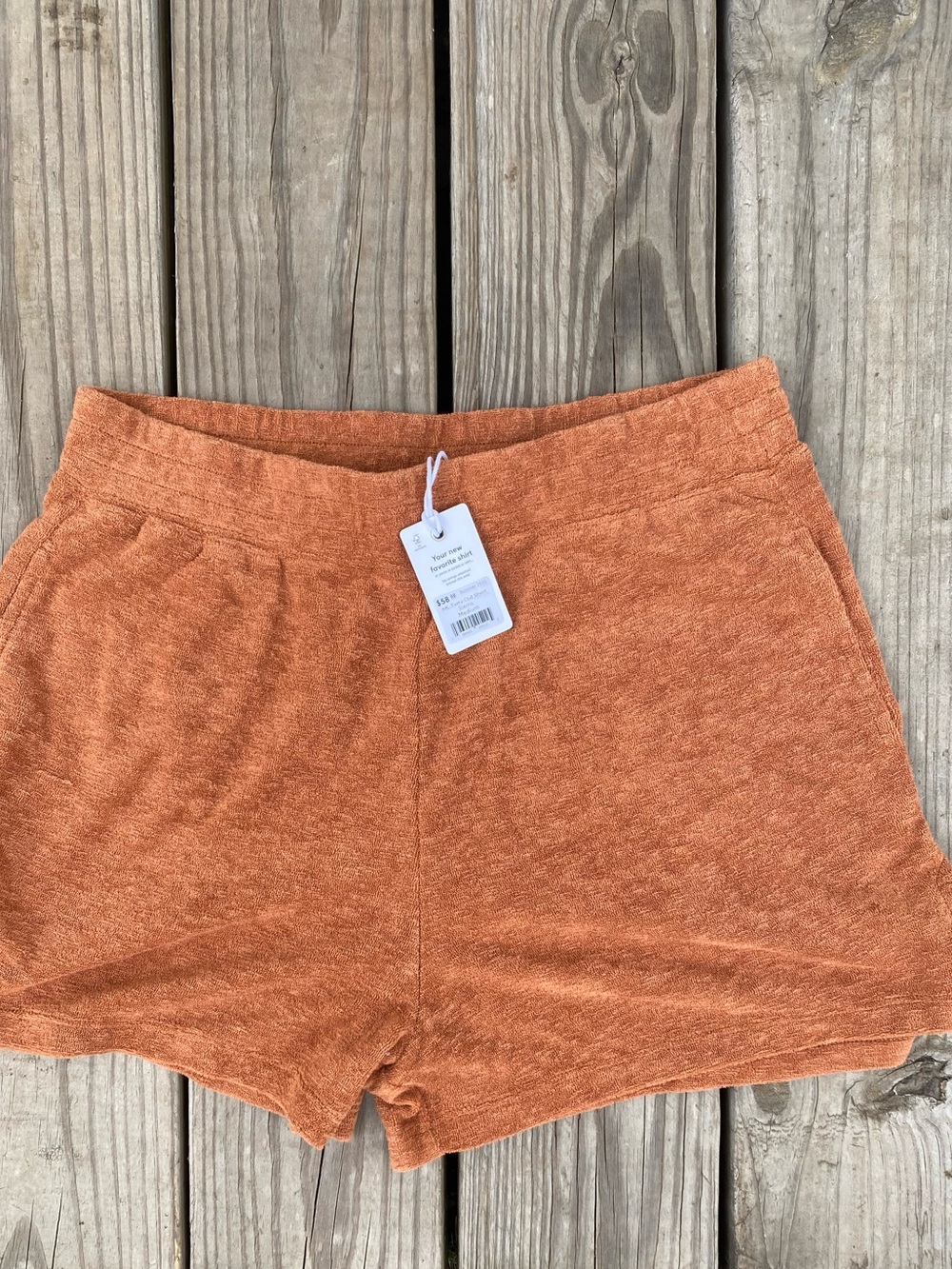 Marine Layer Rust Orange Terry Shorts